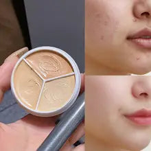 Barrier Foundation Palette with Brush Coverage for Dark Circles, Concealer